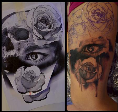 Tattoos - Skull,Eye,Roses - 95498